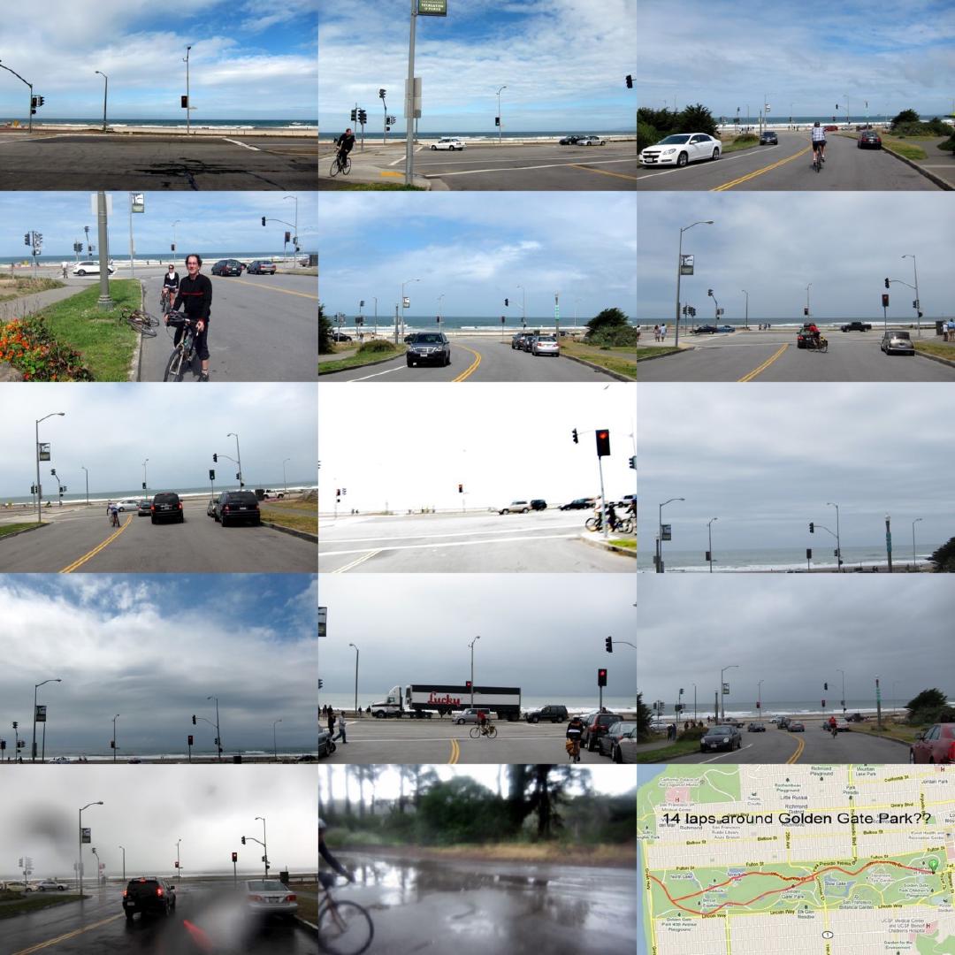 "100 Miles To Nowhere": 14-lap photo collage