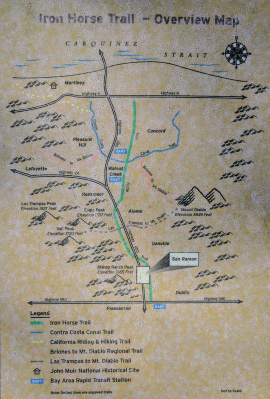 20-mile flat, paved bike path ride (Pleasant Hill -> Dublin)