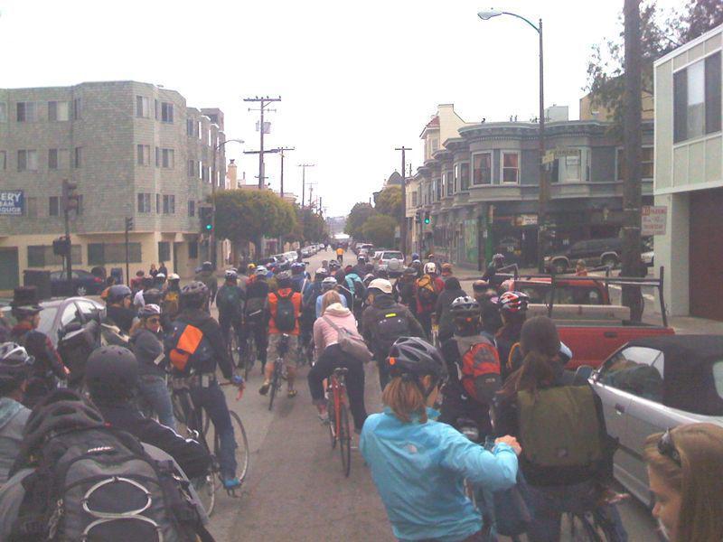 About 150 bikers at 9am on a Saturday.
