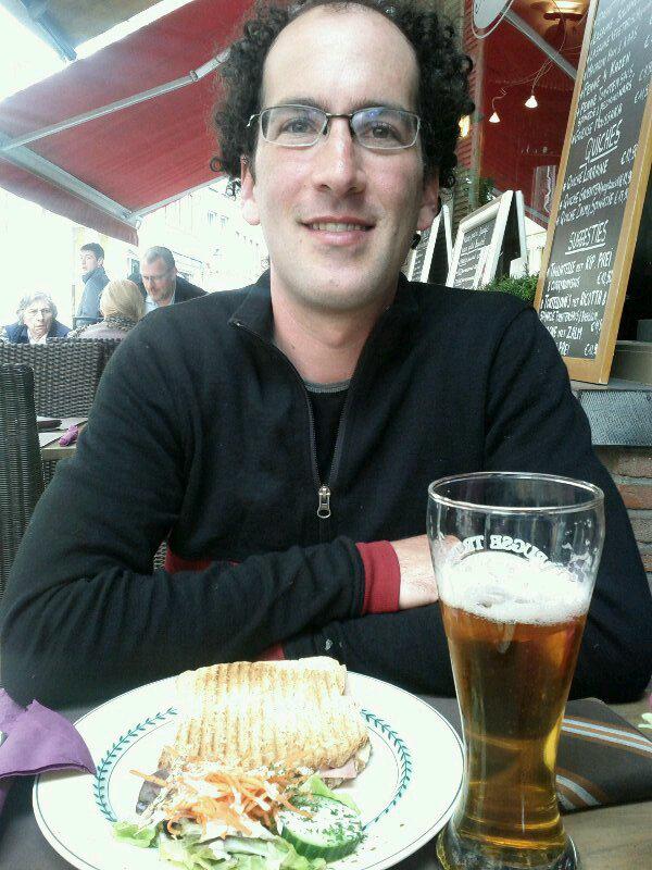 And I'm done. Netherlands and Belgium crossed by bike. Now meeting three friends I've known for 14 years, in Brugge. Bike...