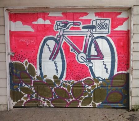 bike graffiti, Portland