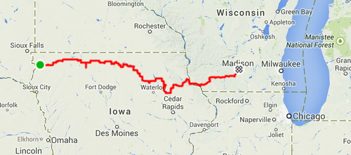 Bike touring Iowa + Wisconsin