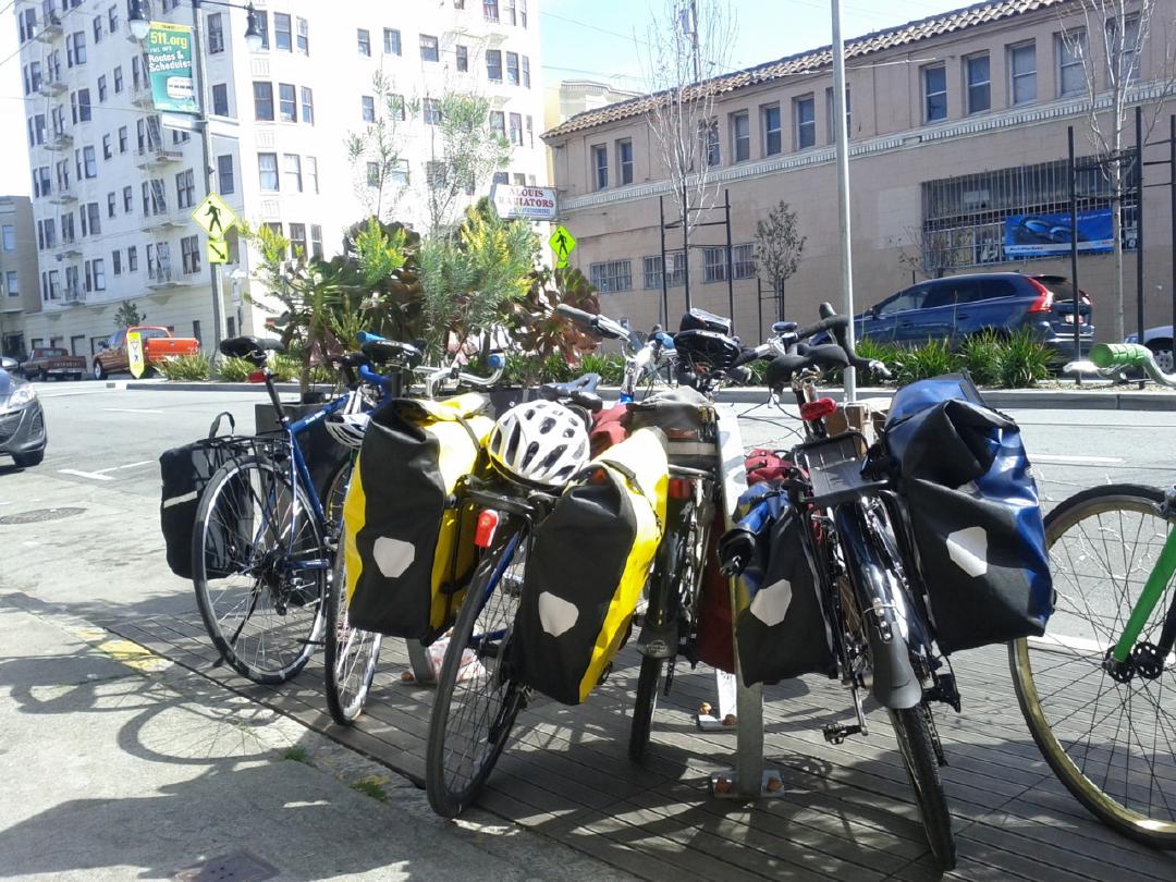 Bikes with bags, pre-ride…