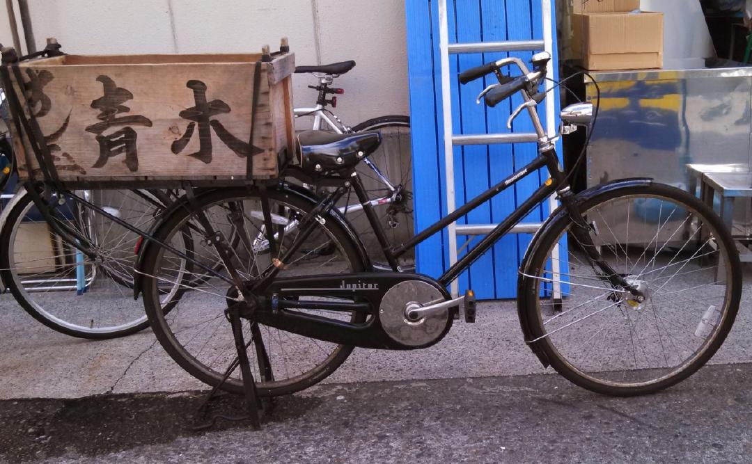 Fish-carrying bike, Tsukiji market, Tokyo.