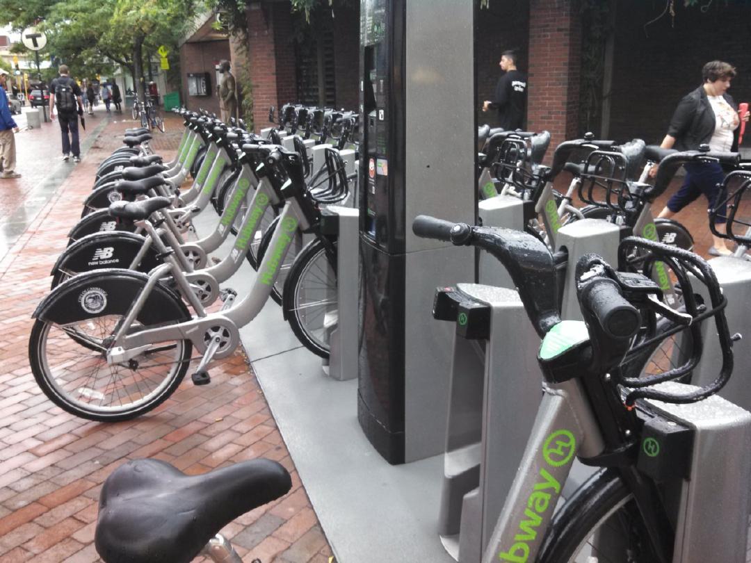 Hubway: Boston bike share. $6 for a day = great deal.