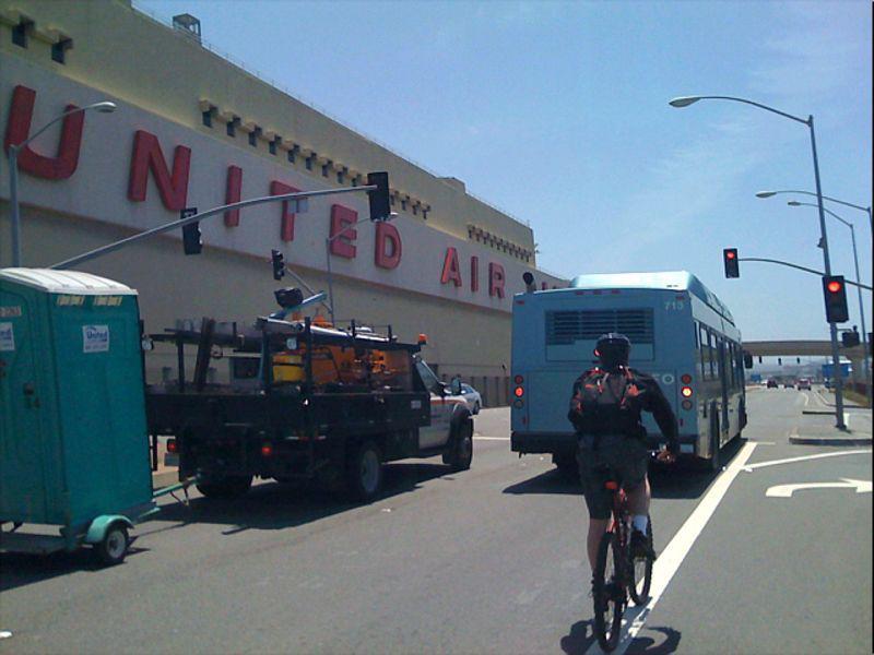 Less scenic: McDonnell through the airport (there may be a better way)