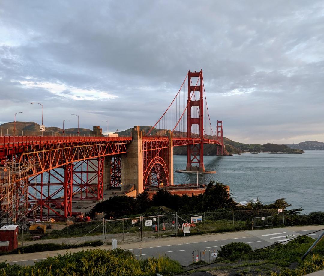 Monday morning just after sunrise, heading straight from overnight camping in Marin to work = magic...