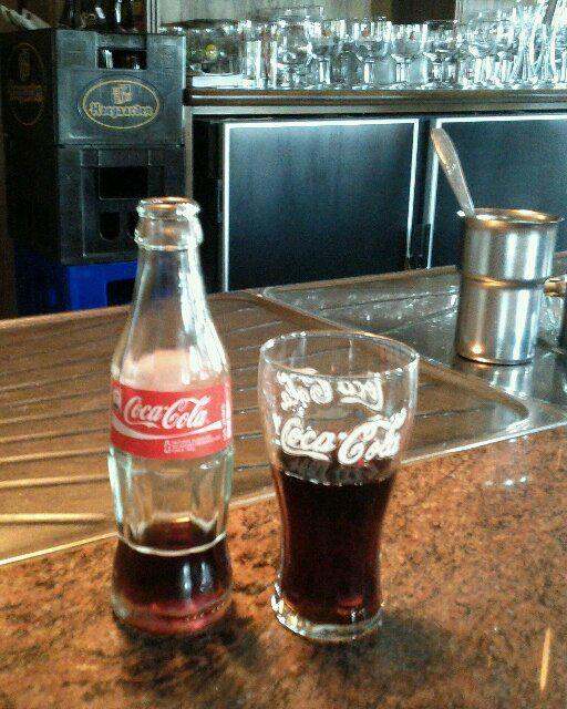 My every-6-months Coke. And of course bars that have special glassware for every beer on the menu also have a special glass for...
