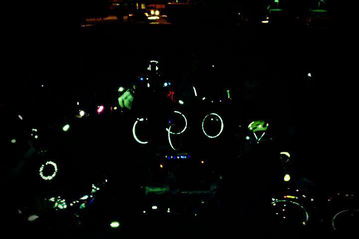 night ride about to start
