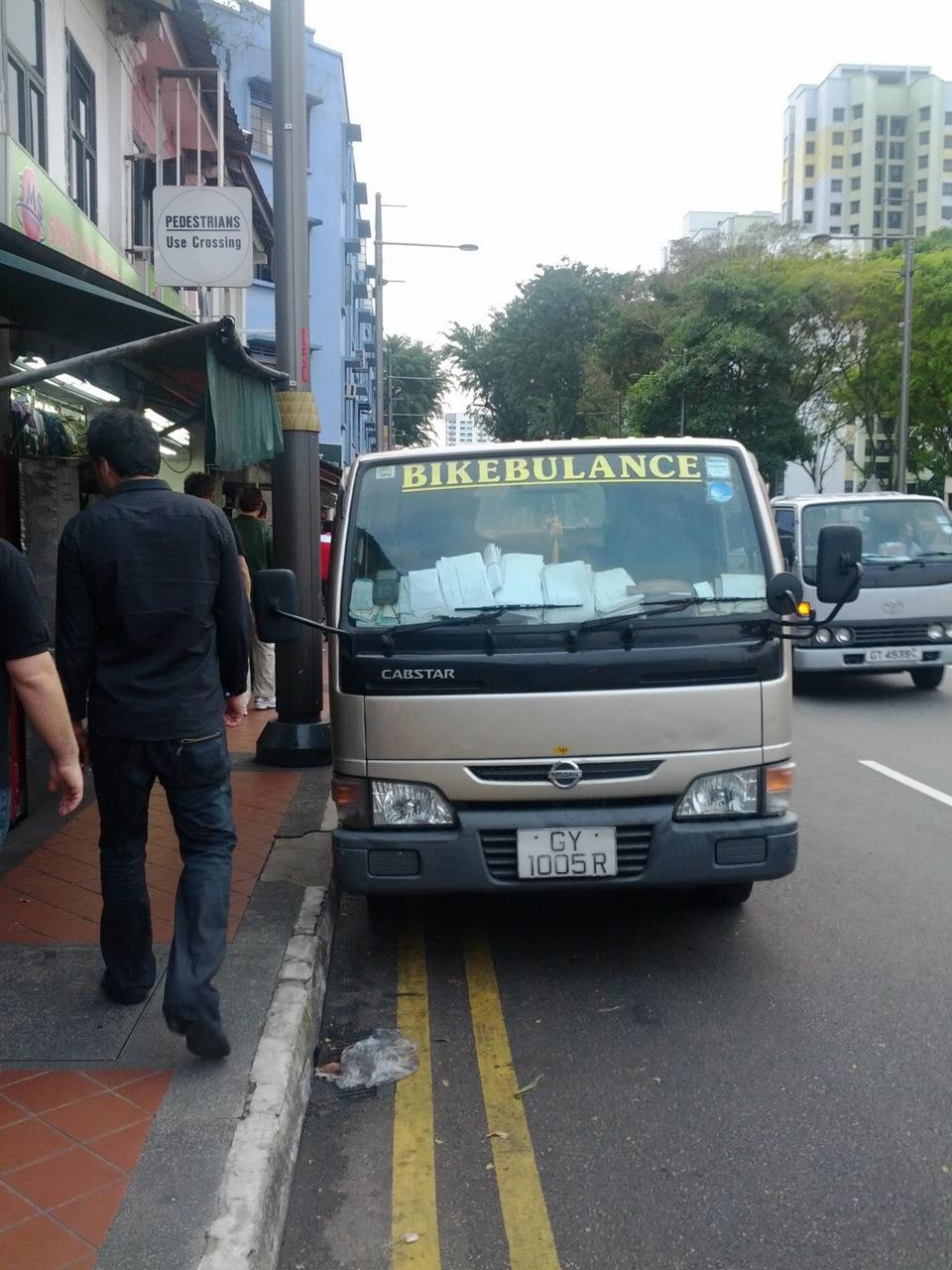 Pickup truck for bike repair