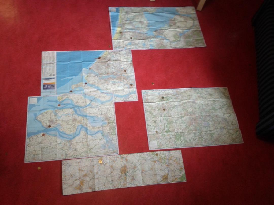 Planning out the next few days of biking (after a week mostly off the bike, hanging out with friends). Gold = past destinations,...