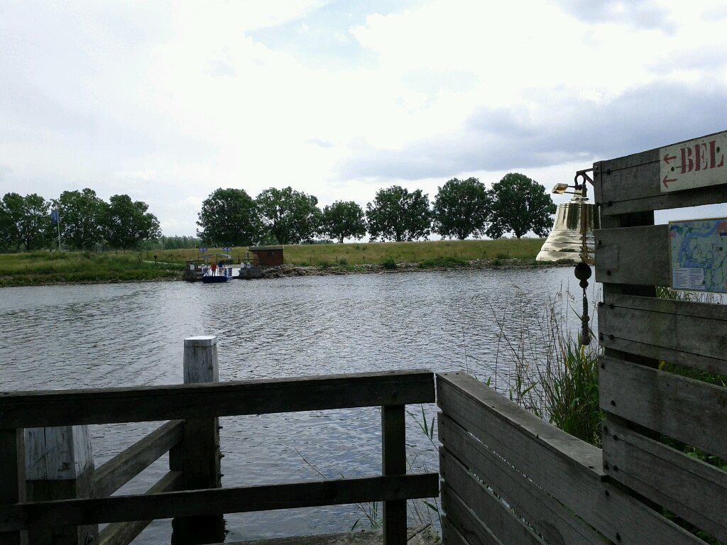 Ring bell for tiny €0.75 ferry boat. Cute! (somewhere in Brabant)