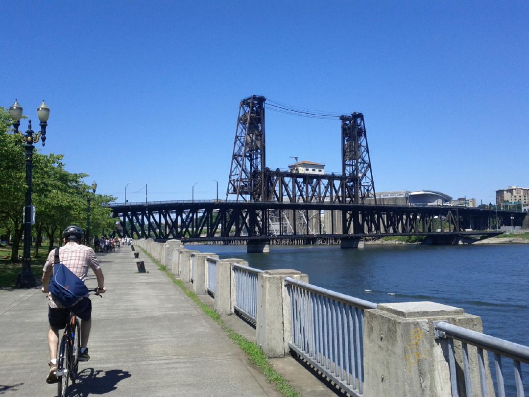 Same friend I biked with last weekend, different city (PDX)