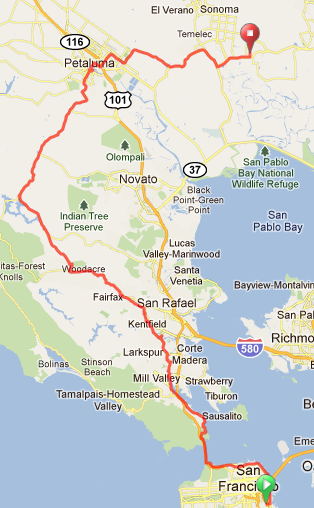 SF -> Sonoma bike camping & barn dance