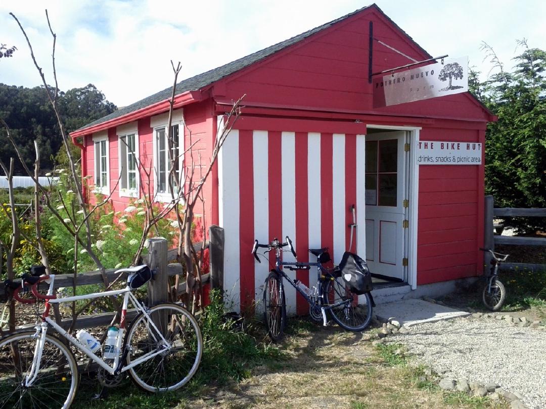 The self-serve / honor system Bike Hut on Tunitas Creek Rd just off Highway 1-- I love that a place like this can exist.